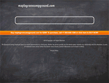Tablet Screenshot of maplegrovecampground.com